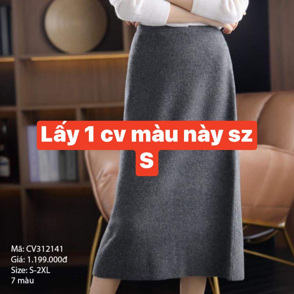 Chân váy len dệt kim cao cấp - CV312141