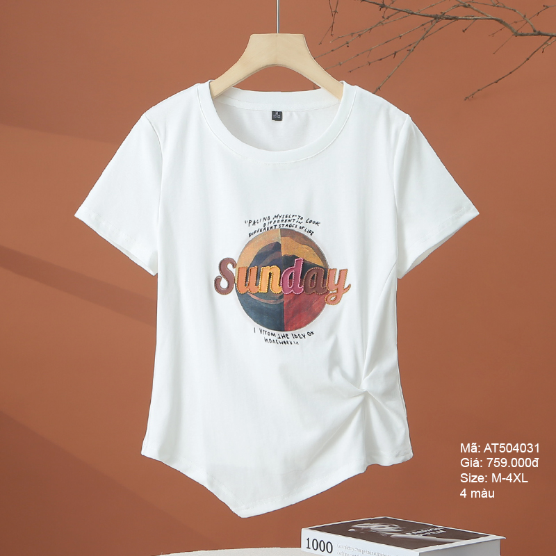 Áo thun cổ tròn ngắn tay Sunday - AT504031