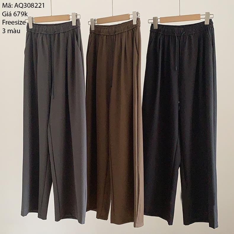 Quần baggy ống rộng túi chéo có dây rút - AQ308221