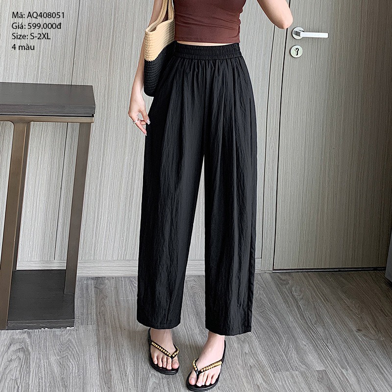 Quần baggy hai túi chéo ống suông - AQ408051