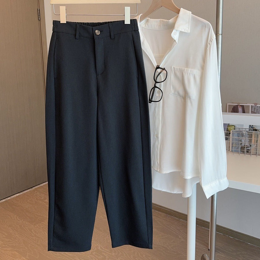 Quần baggy hai túi chéo ống suông cài khuy - AQ409241