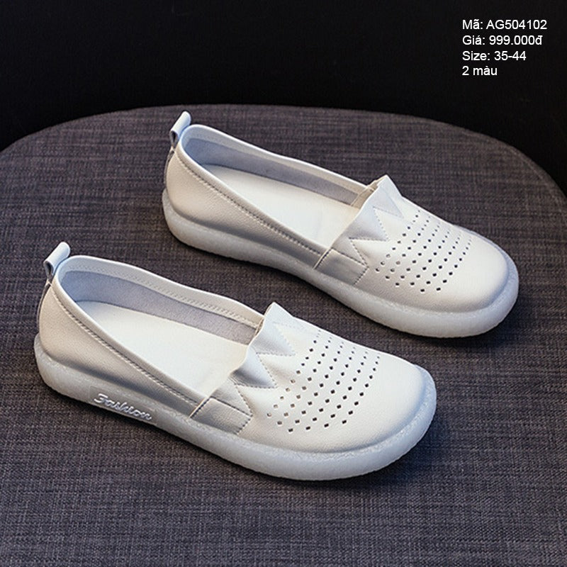 Giày lười đế bệt da cao cấp - AG504102