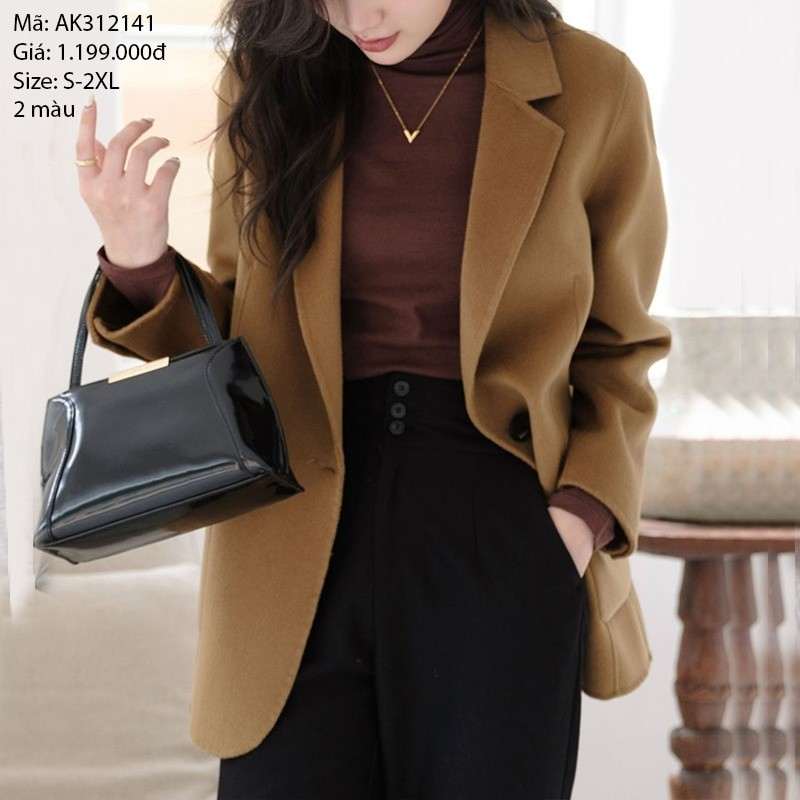 Áo khoác dạ cao cấp dài tay - AK312141