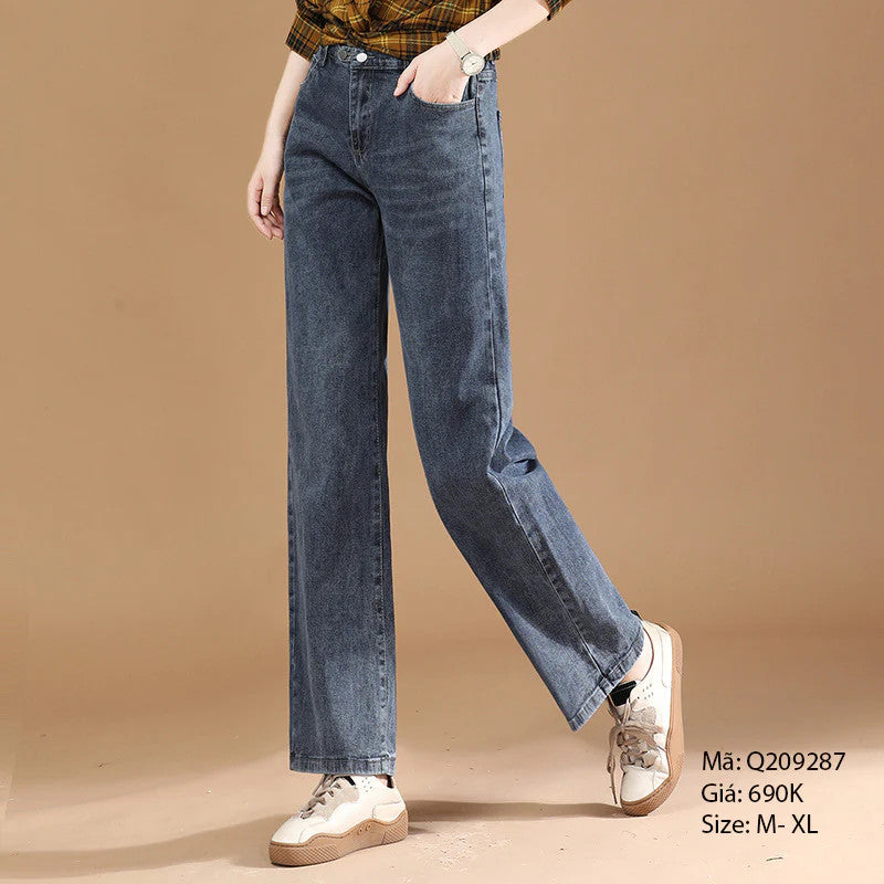 Quần denim hai túi đứng ống loe -  Q209287