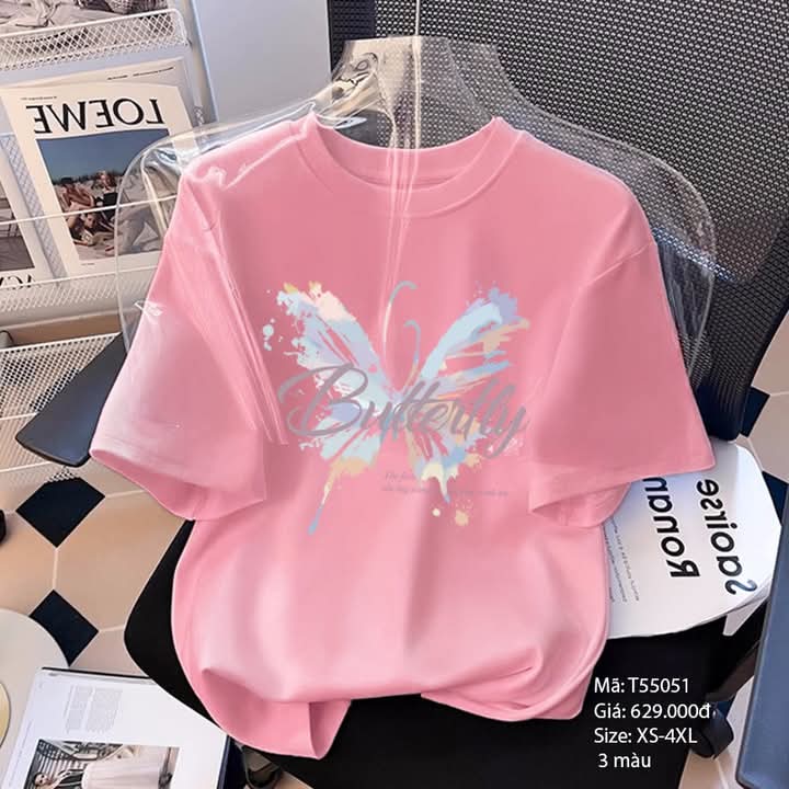 Áo thun ngắn tay butterfly  - T55051