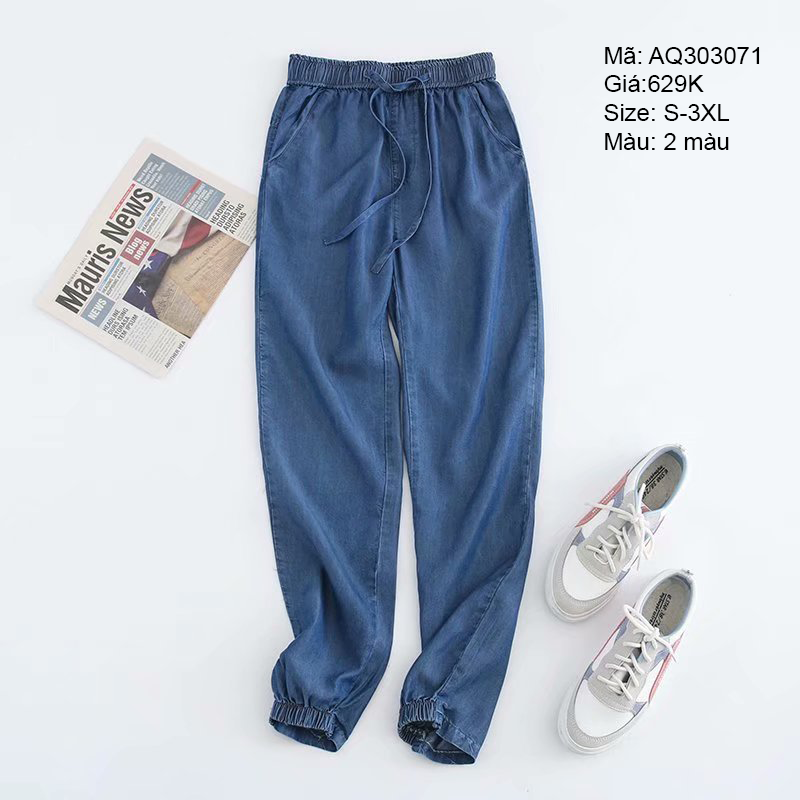 Quần baggy denim gấu bo kiểu - AQ303071