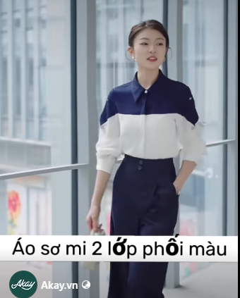 Áo sơ mi 2 lớp phối màu  - AS503121