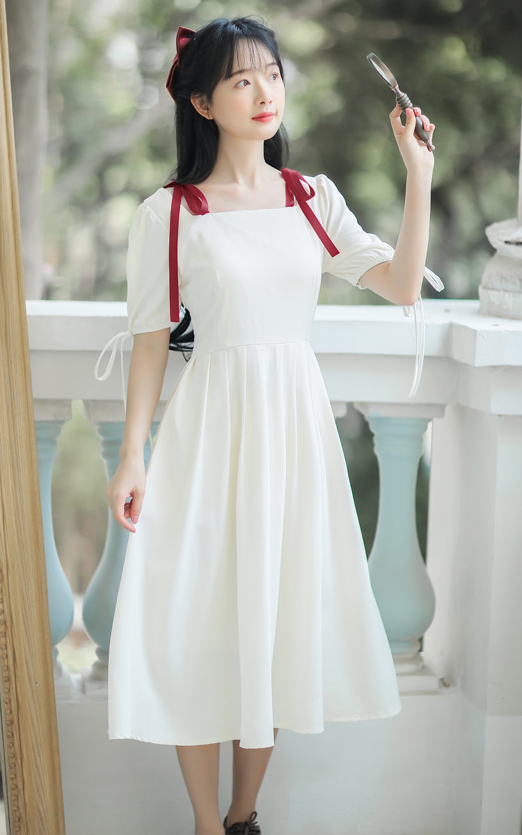 IEF Váy Hoa Nhỏ lụa Cổ Chữ V ren mỏng Phong Cách Pháp Cổ Điển Hiện Đại Cho  Nữ-INTL - Váy Fashion